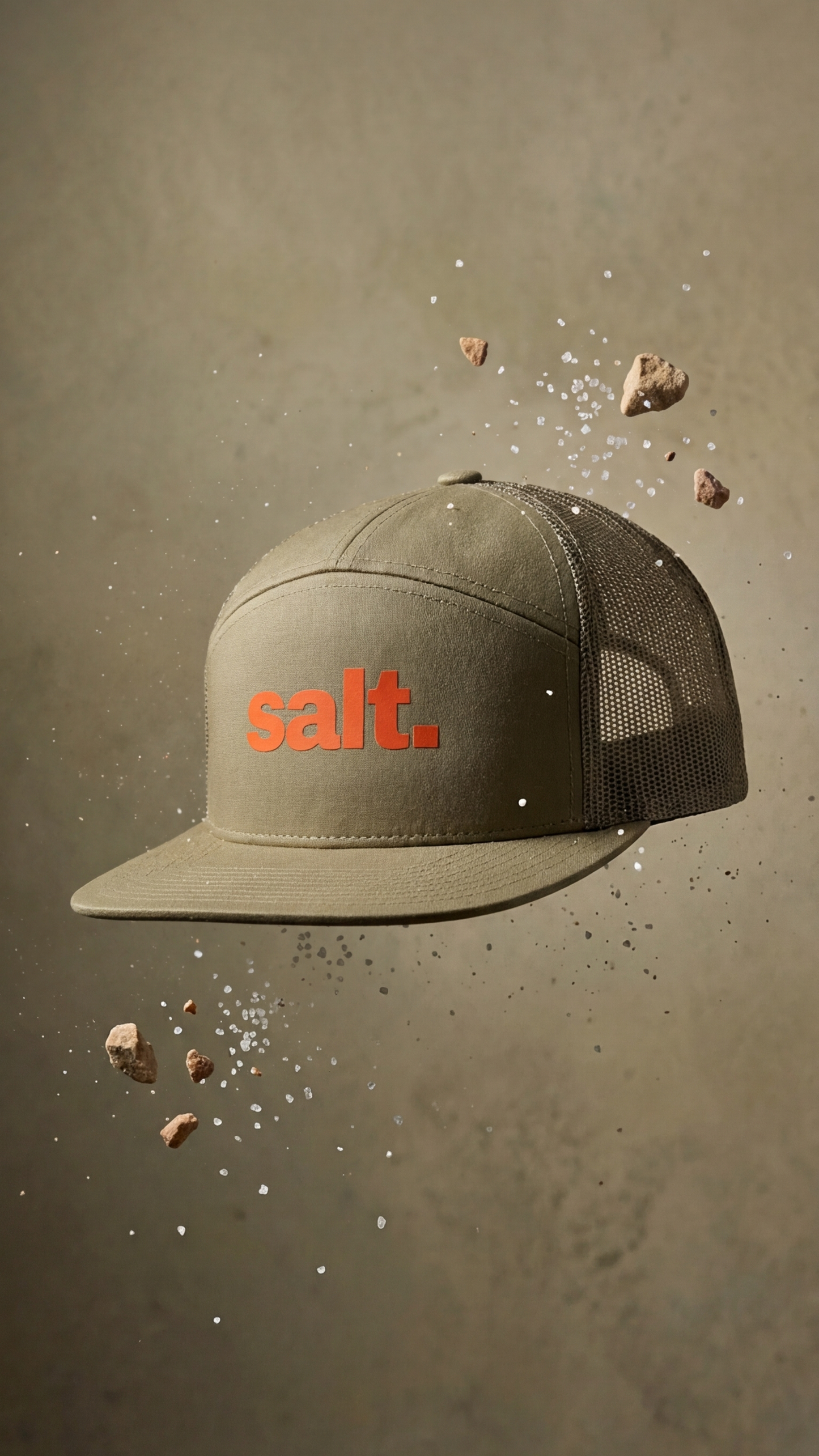"salt." 7-panel hat - coral