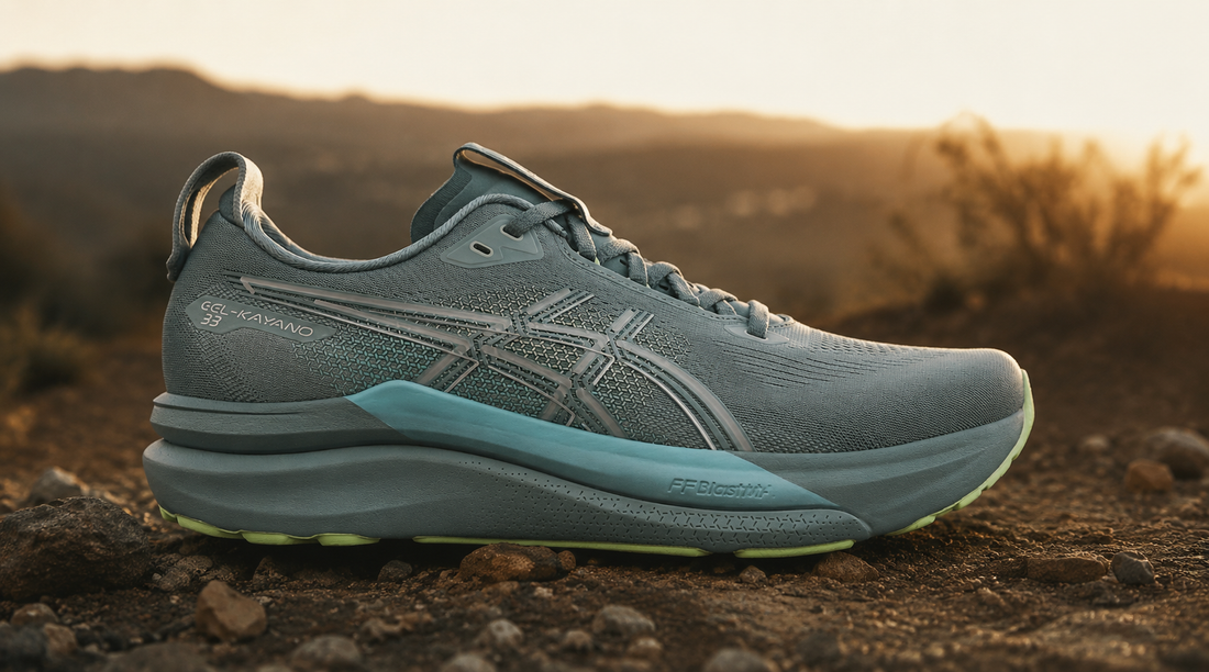 asics gel kayano 33 standing on it's own in hudson valley