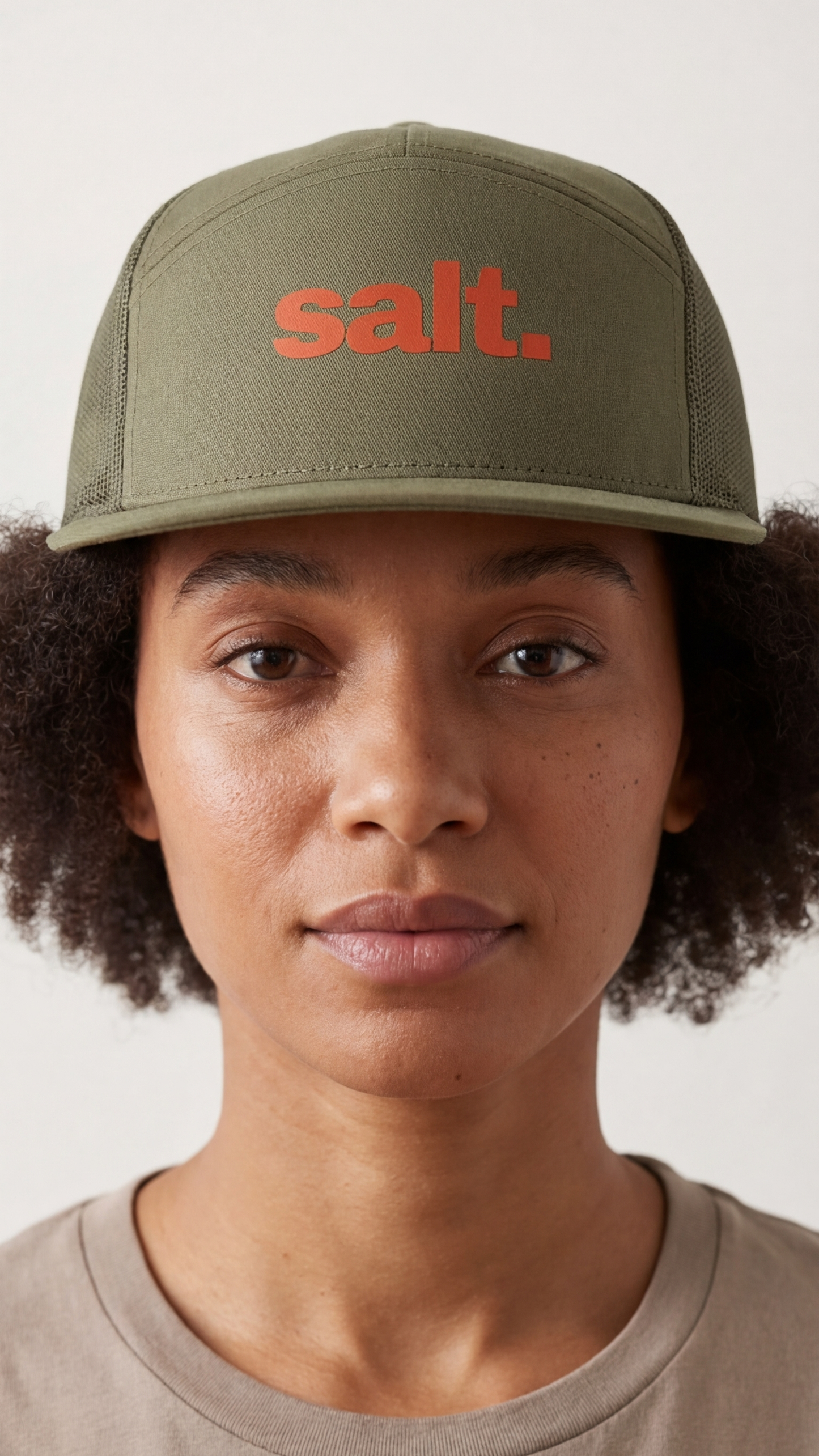 "salt." 7-panel hat - coral