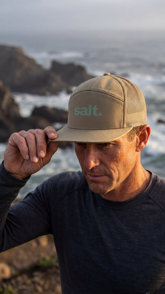 "salt." 7-panel hat - sage