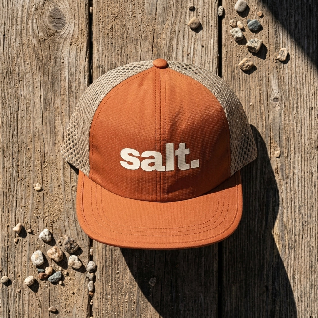 "salt." performance trail hat - texas orange
