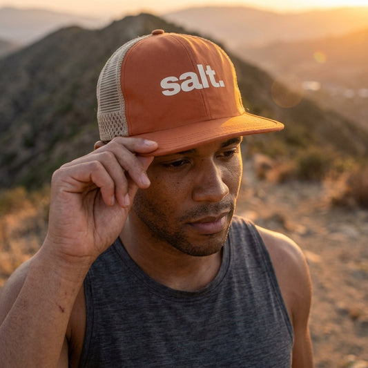 "salt." performance trail hat - texas orange