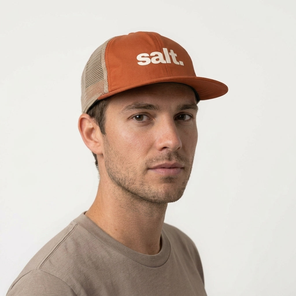 "salt." performance trail hat - texas orange